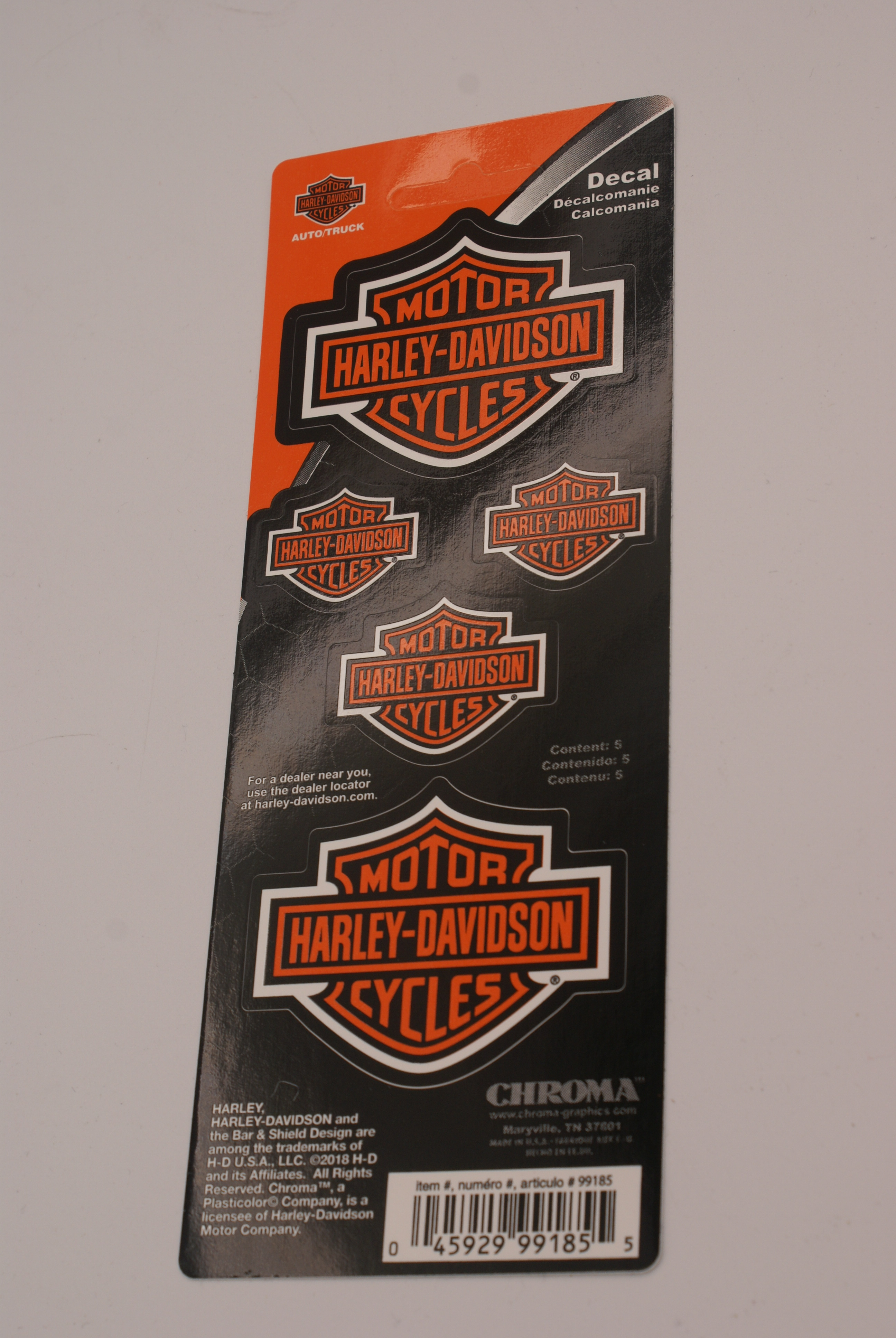 Harley Bar & Shield (5 pc) Decal