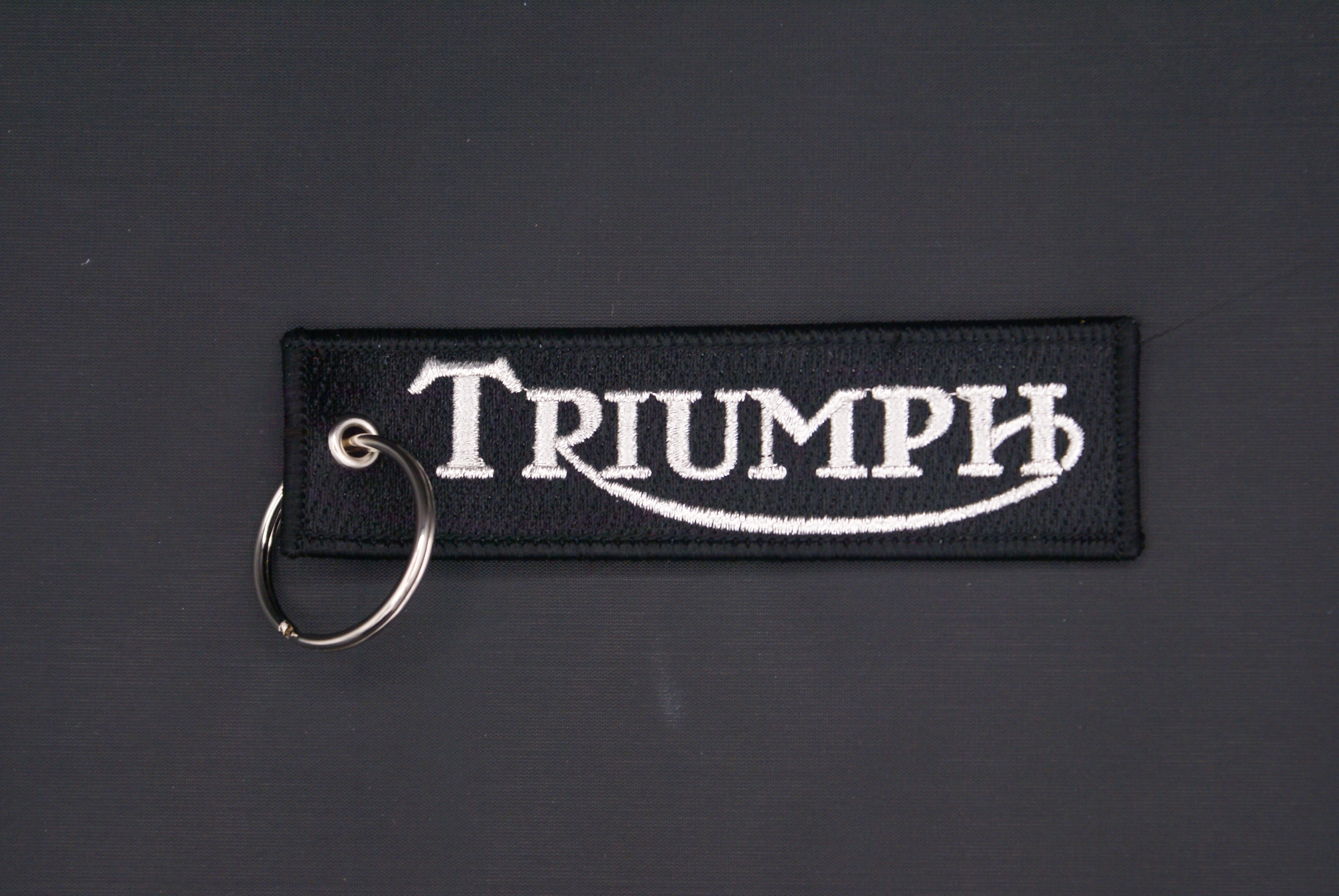 Triumph Ribbon Key Chain Triumph Keychain – Dreamcycle Motorcycle Museum