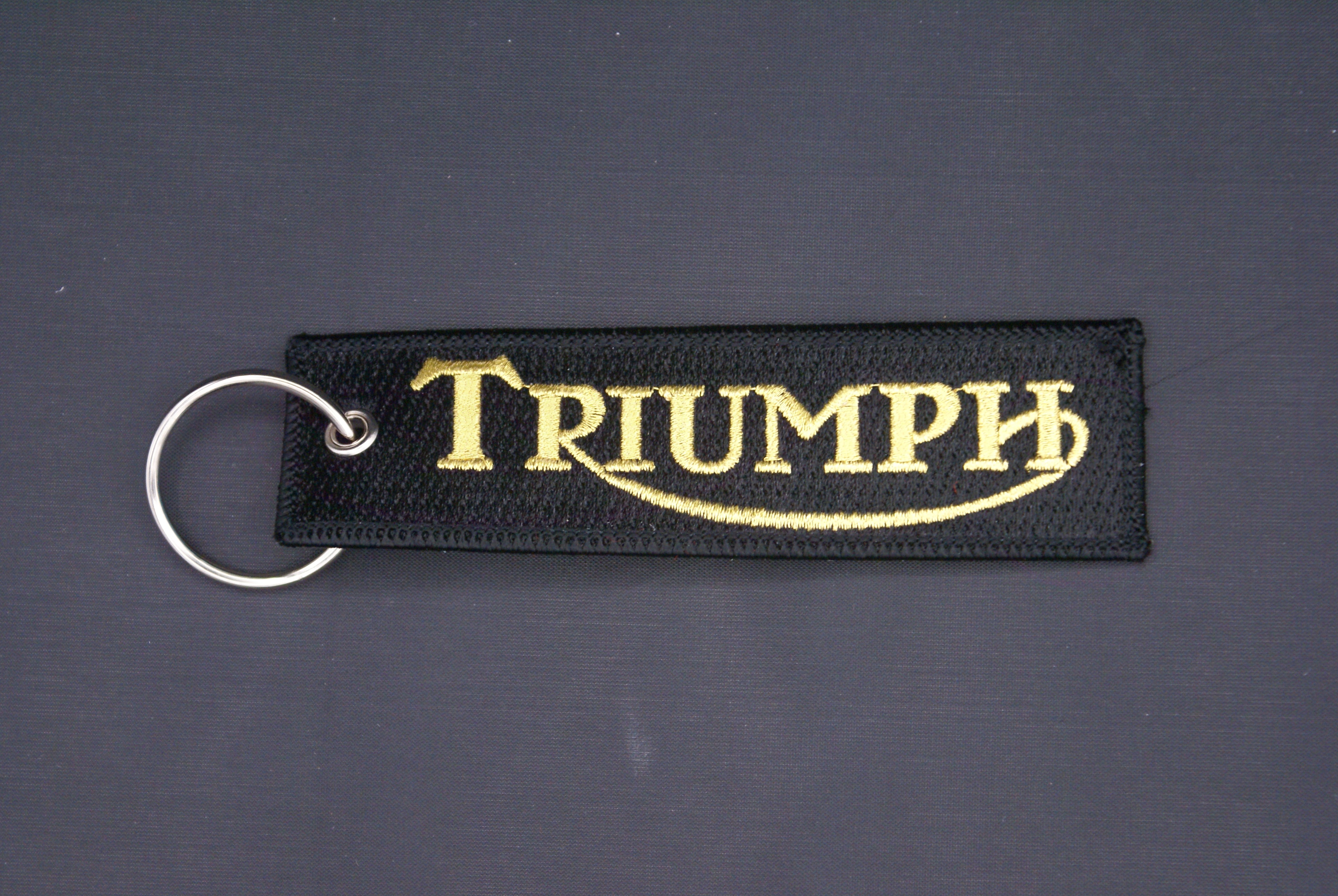 Triumph Ribbon Key Chain Triumph Keychain – Dreamcycle Motorcycle Museum