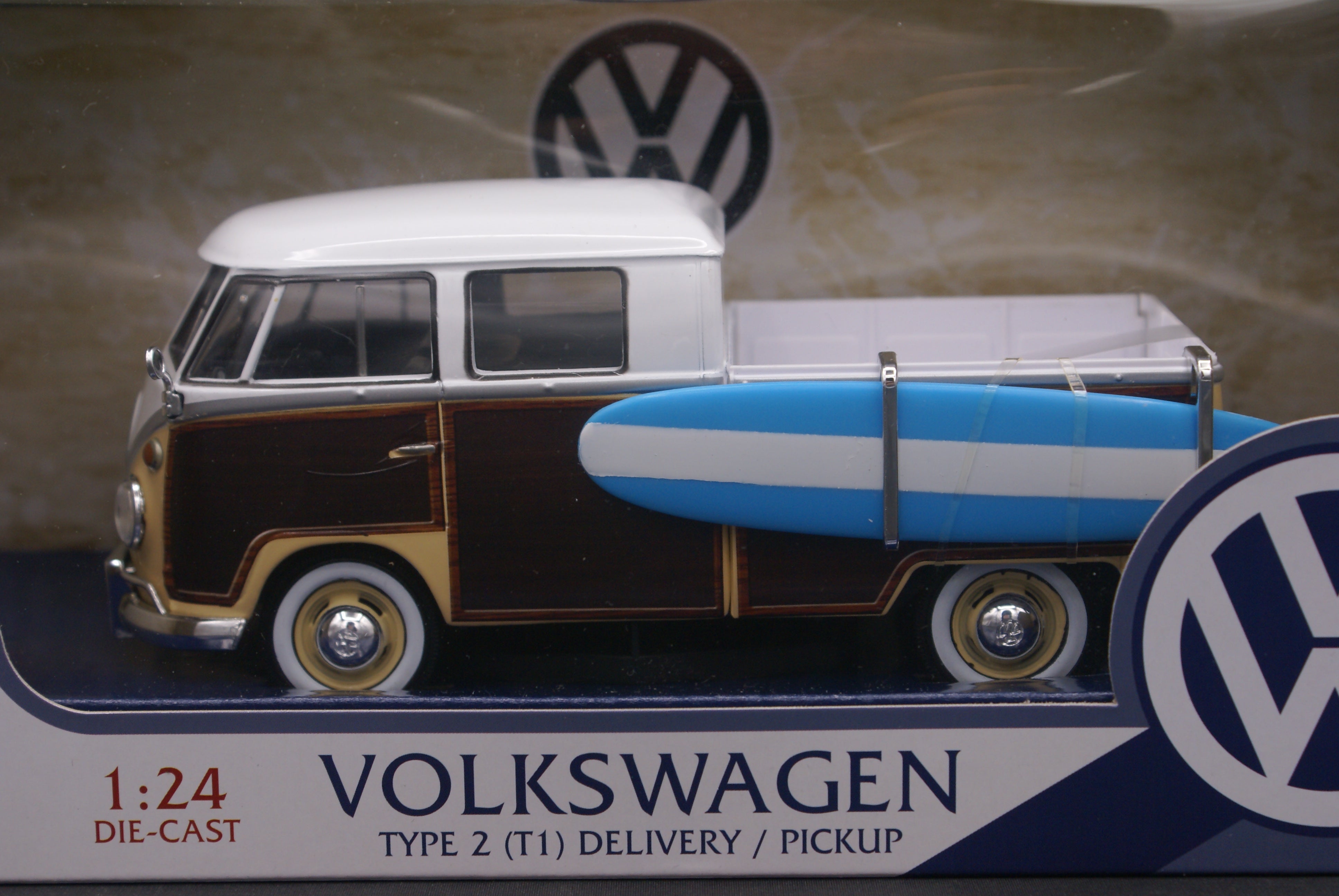 Volkswagen Pickup with Surfboard