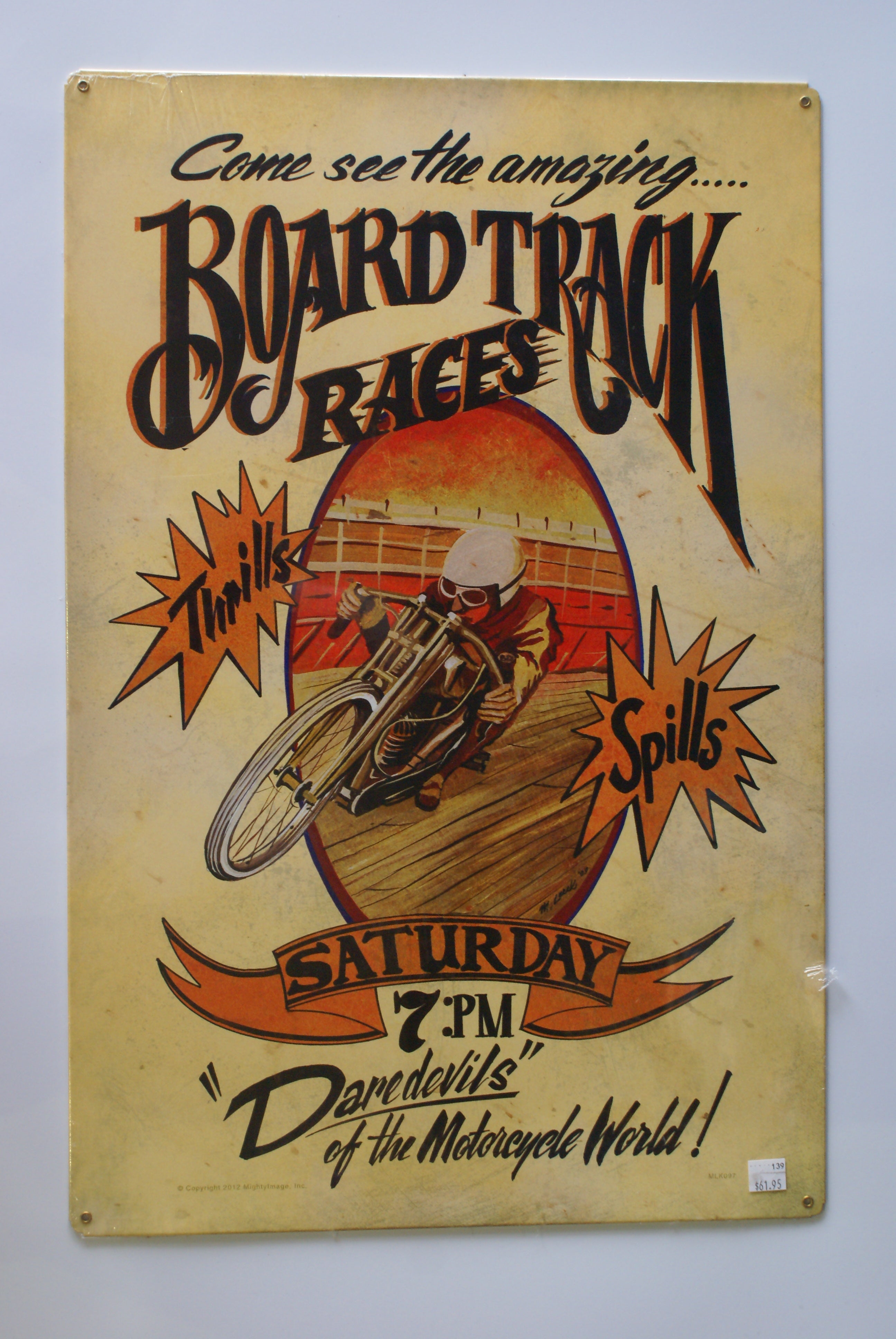 Metal Sign | Board Track Races – Dreamcycle Motorcycle Museum