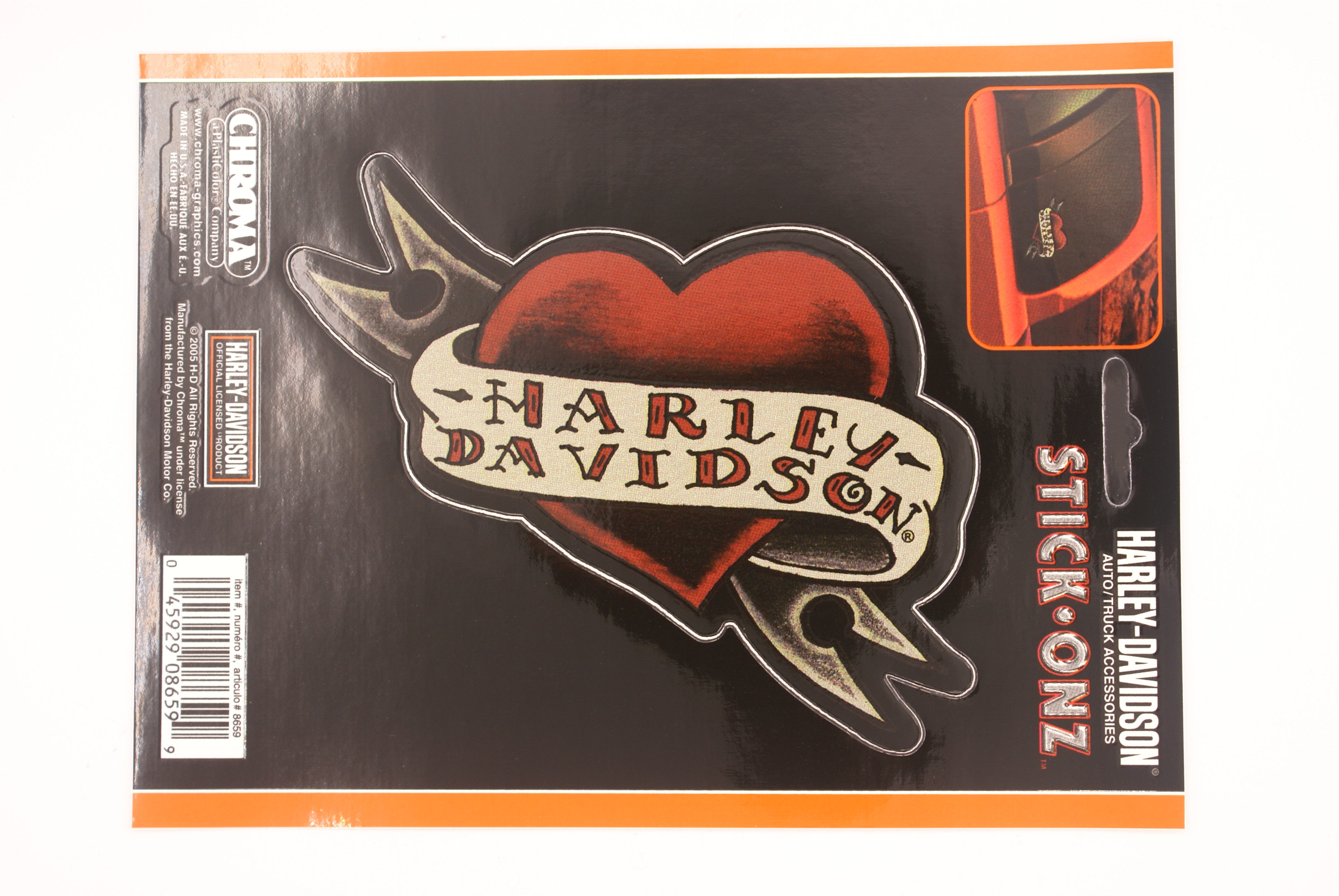 Harley Heart Tattoo Decal