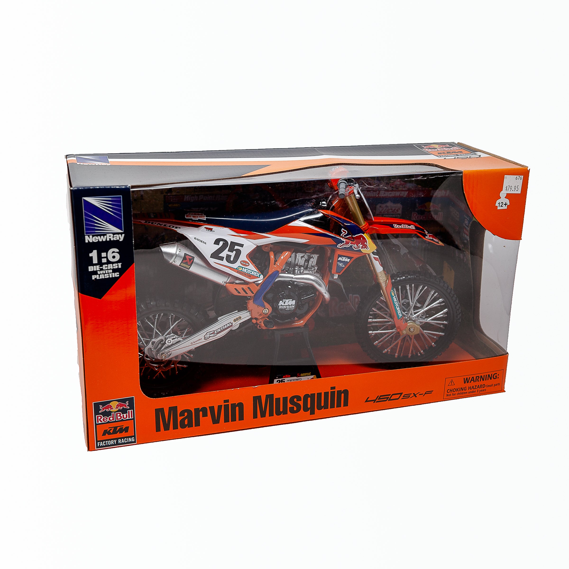 Dreamcycle Motorcycle Museum |  Marvin Musquin Model bike on white background. 