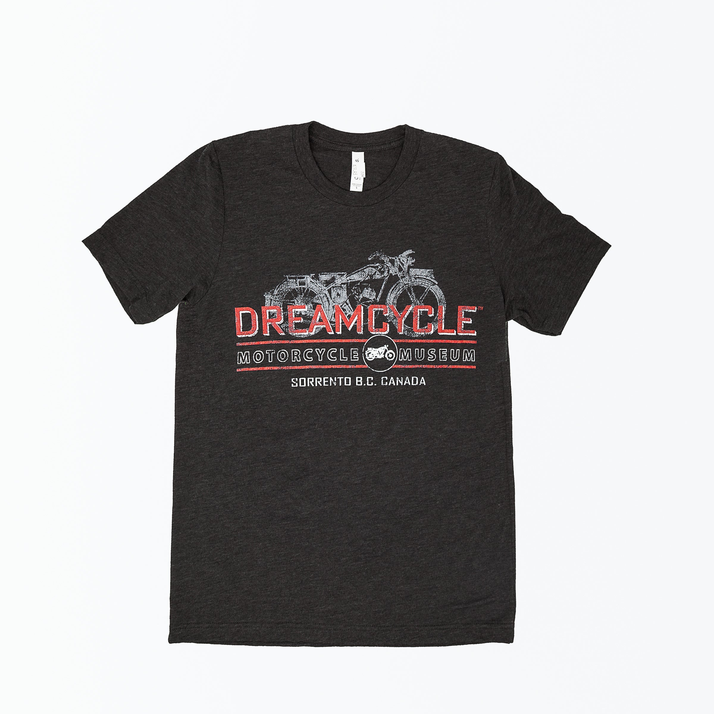 Dreamcycle Motorcycle Museum | Dreamchycle tshirt with motorcycle on white background