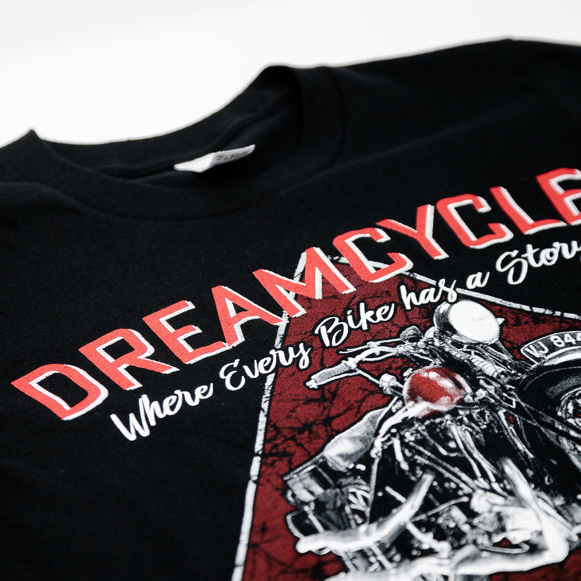 Dreamcycle Motorcycle Museum |  Closeup of womens dreamcycle tshirt