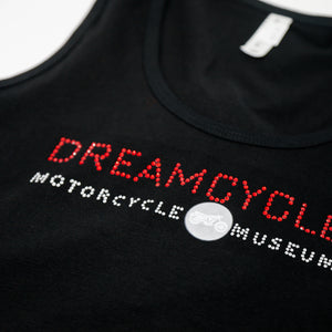 Open image in slideshow, Dreamcycle Motorcycle Museum |  Womens dreamcycle tshirt on white background. 
